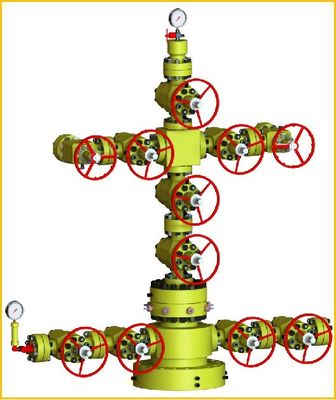 2 1/16-7 1/16 In Oil Gas Wellhead Equipment Xmas Tree Wellhead 21MPa-140MPa